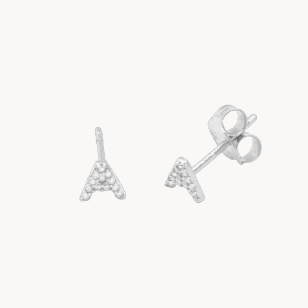 INITIAL CZ EARRINGS