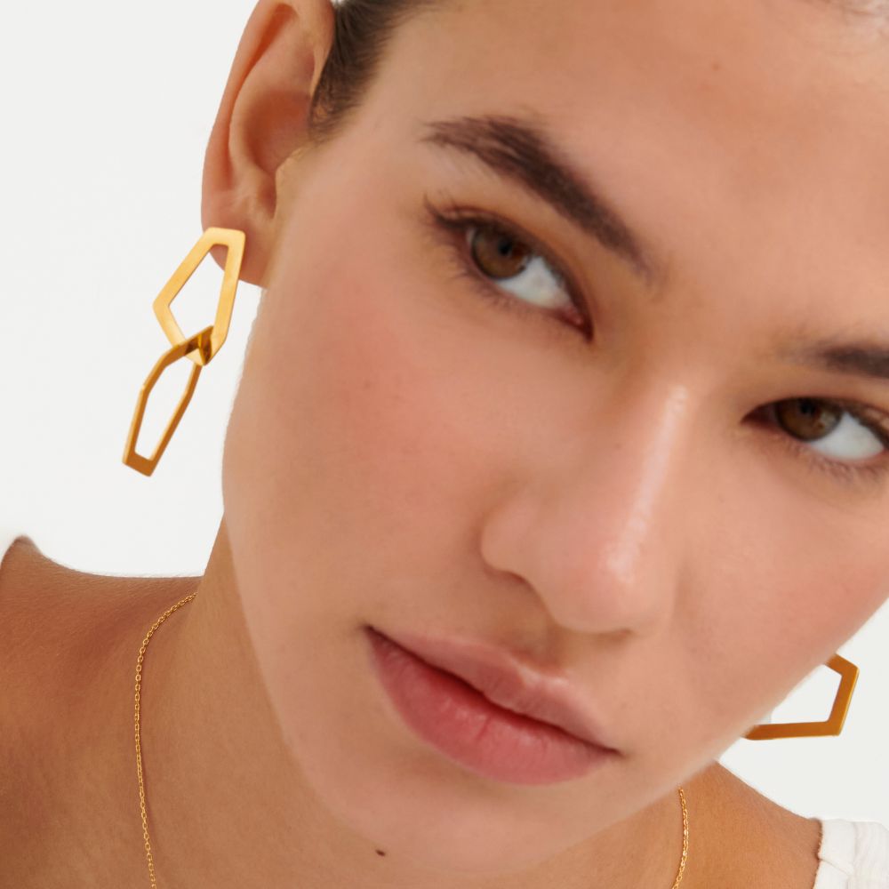 DOUBLE GEOMETRIC EARRINGS