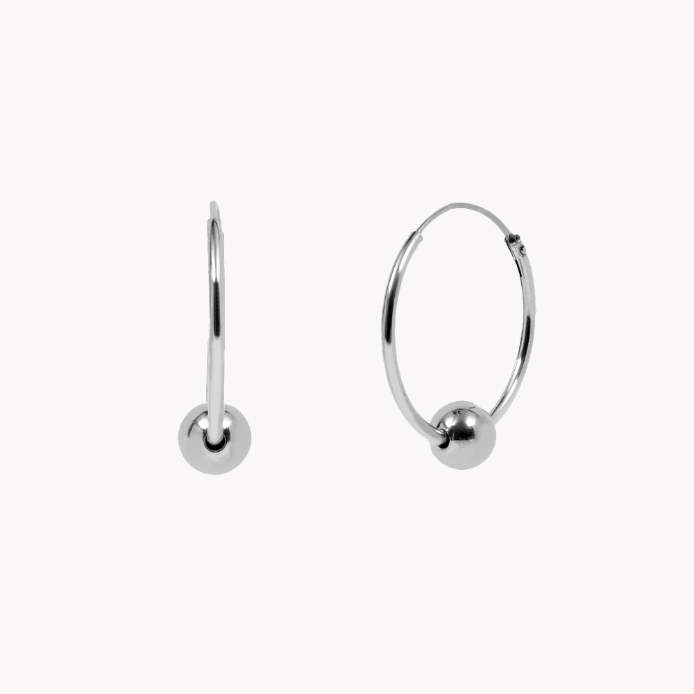 BALL HOOPS EARRINGS