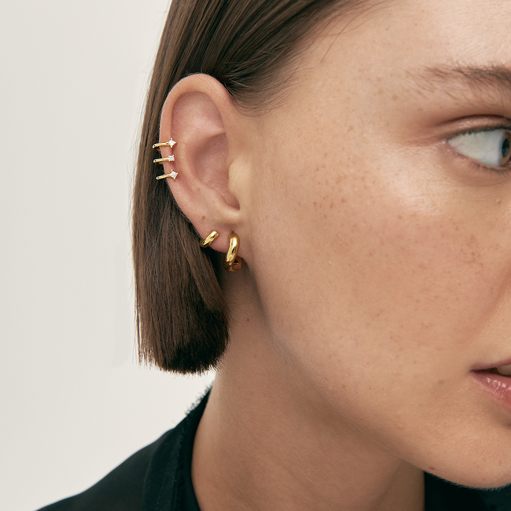 TRIPLE PLAIN EAR CUFF