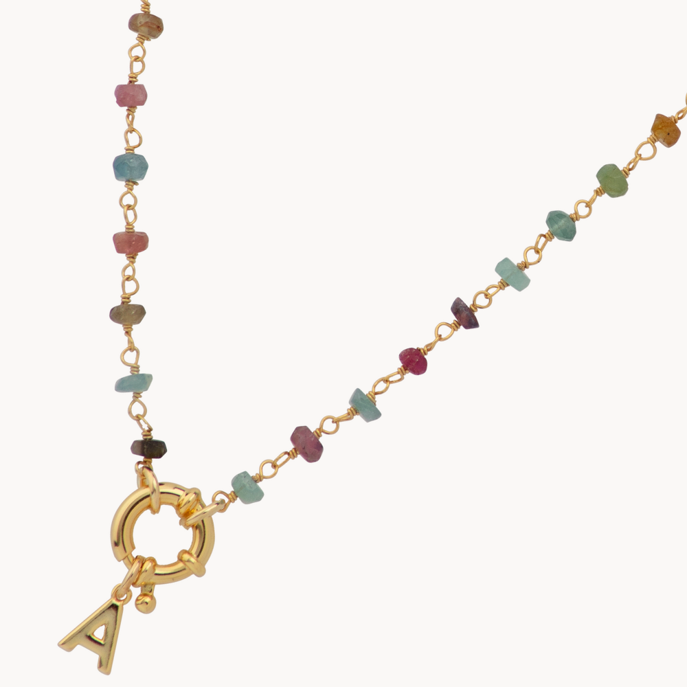 COLORFUL INITIAL NECKLACE