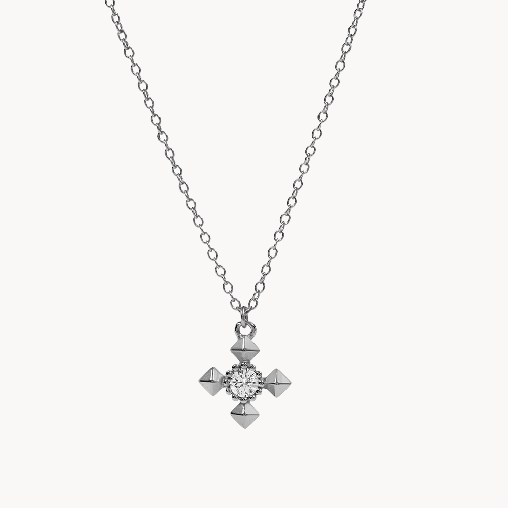 SQUARE CROSS NECKLACE