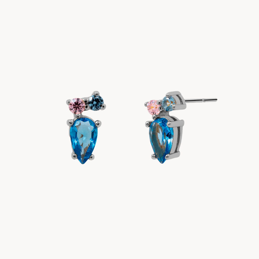 BLUE PEAR EARRINGS