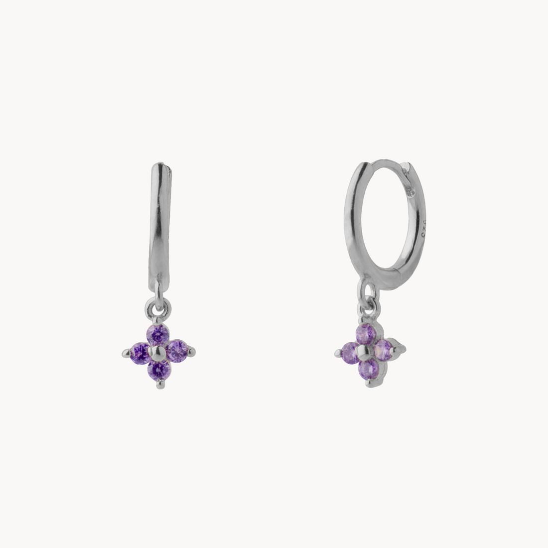 VIOLET CLOVER EARRINGS